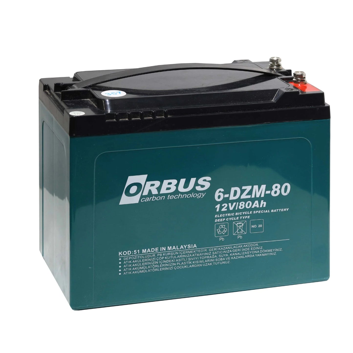 Orbus 12V 80 Ah Elektrikli Bisiklet Aküsü