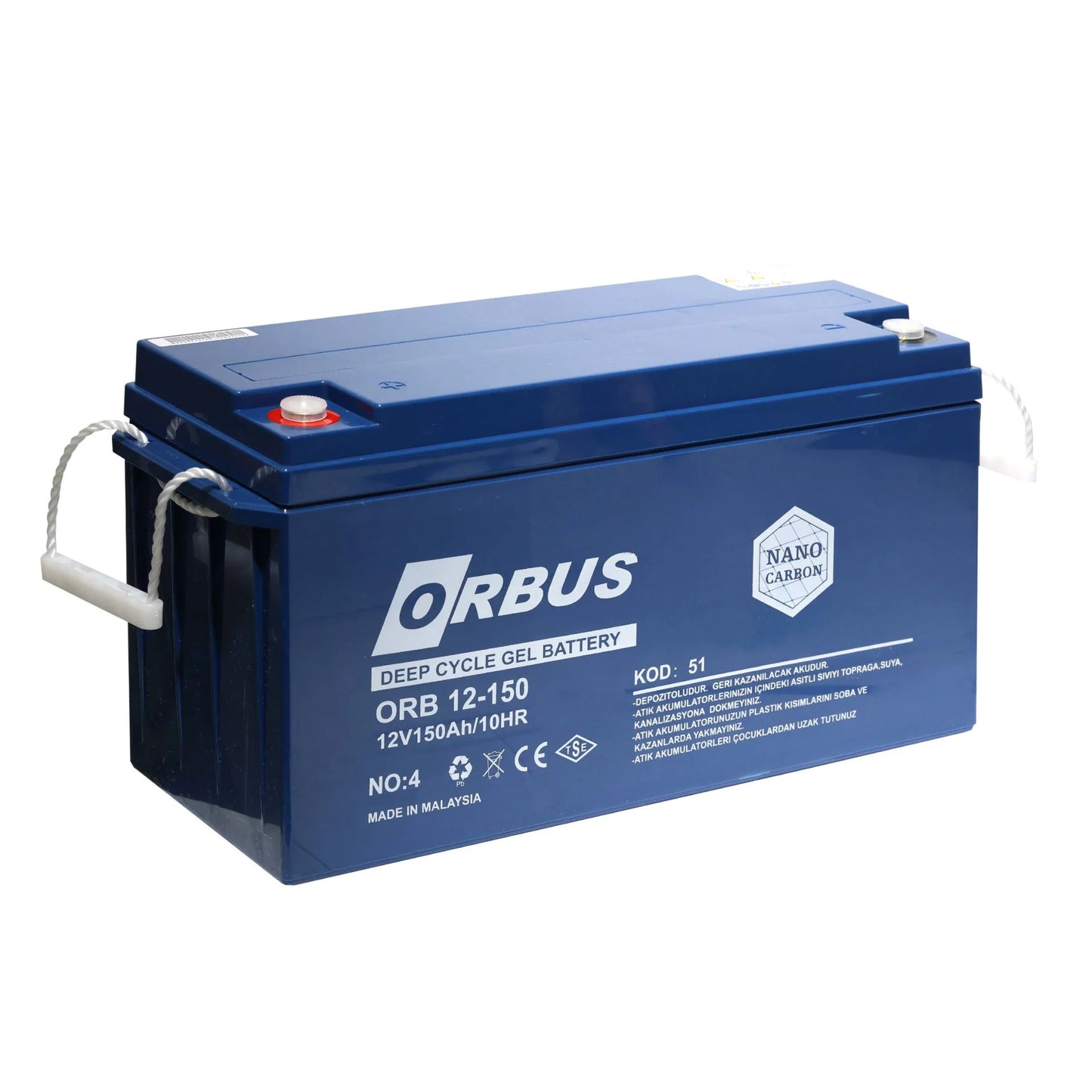 ORBUS / 12V 150AH - Derin Deşarjlı Jel Akü